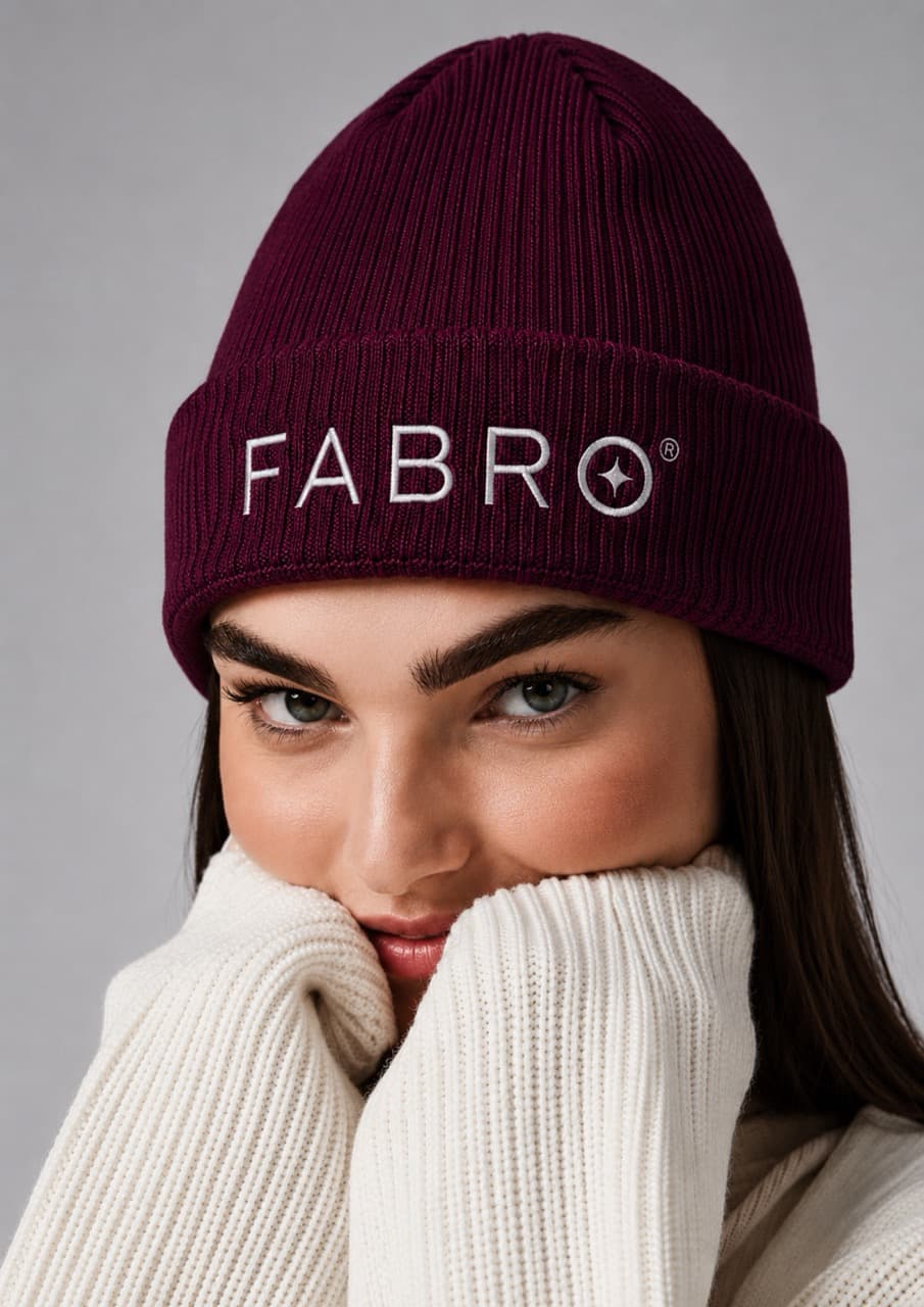 Knit Beanie — Burgundy